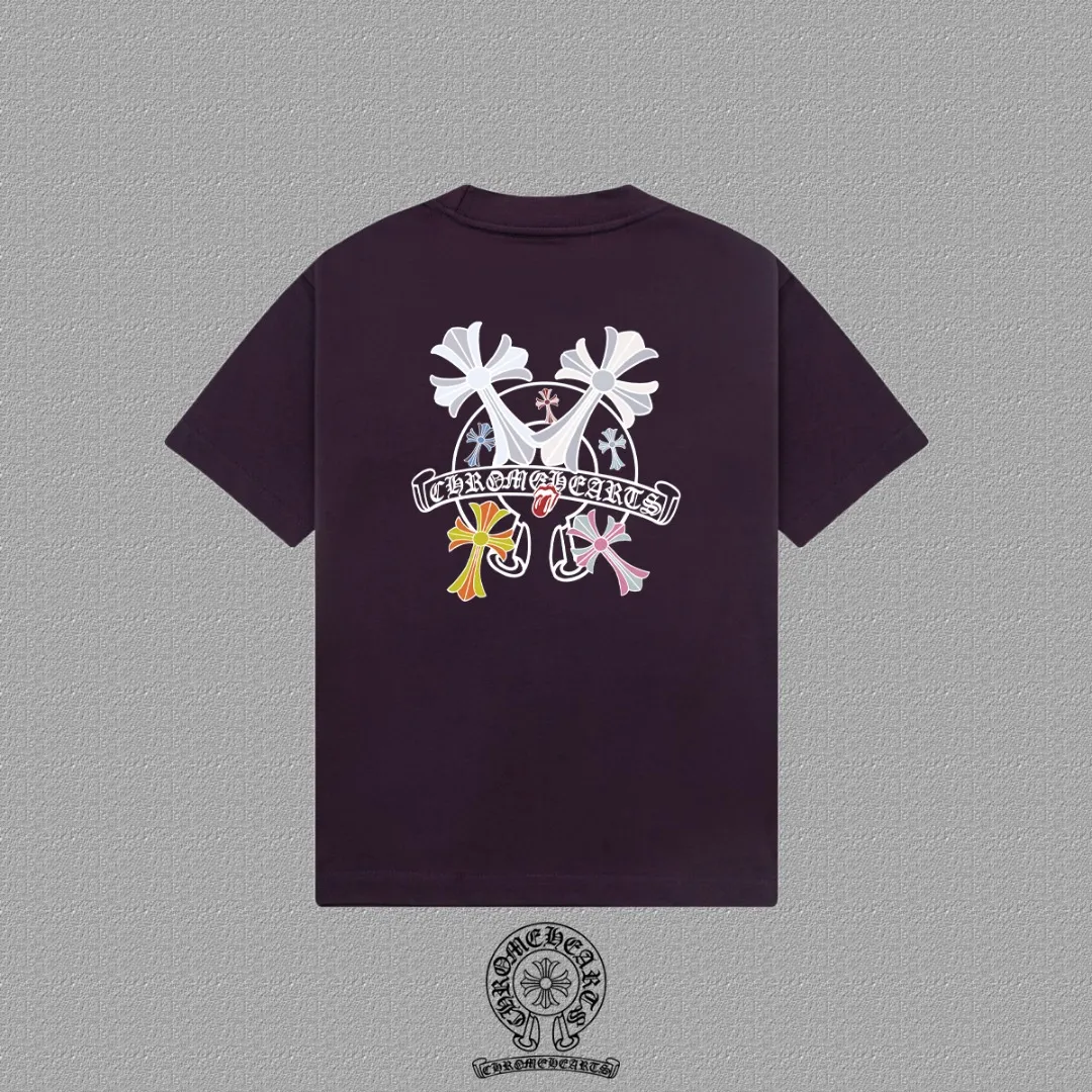[CH ] 2026FW T LOGO Premium 26s Same Style ：Black White Purple Size：S M L XL 2XL